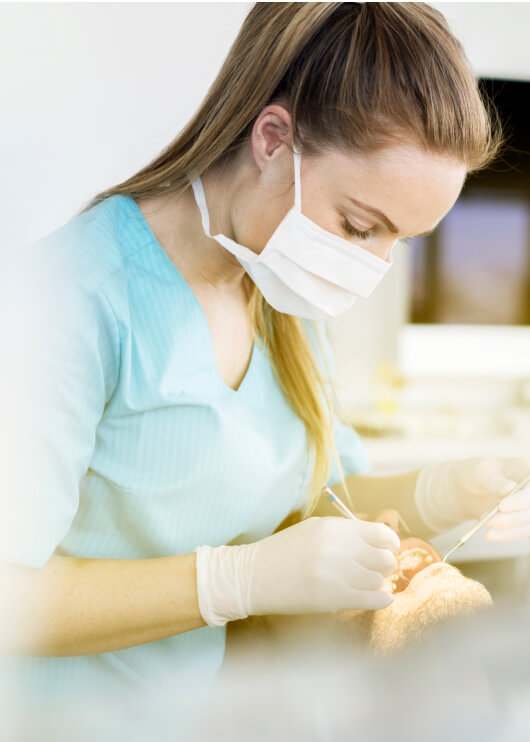 dentist with patient