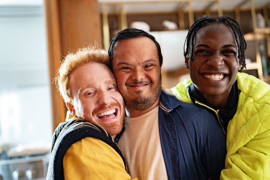 man with special needs with his friends, special needs dentistry, special needs dental care