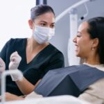 woman at dental office, communication tips for dental visit